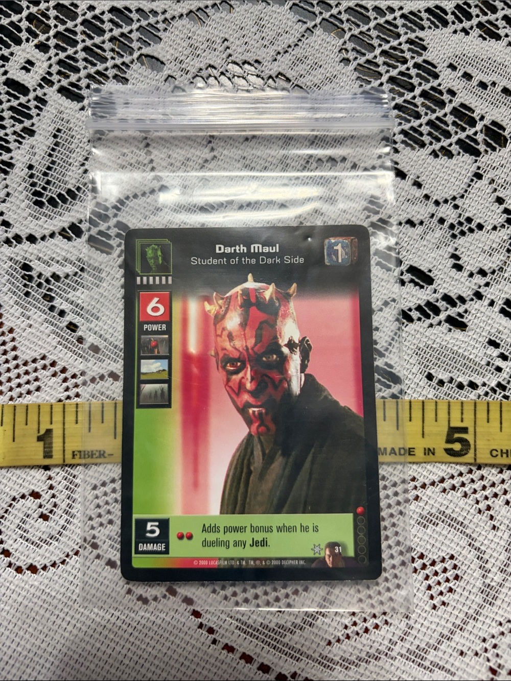 Rare! Darth Maul Collectible Trading Card